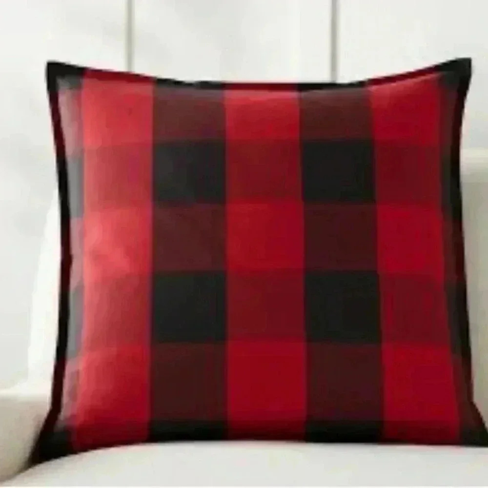 Large Pillow Cover 24x24 Bryce Buffalo Check Sherpa - New-Pottery Barn
